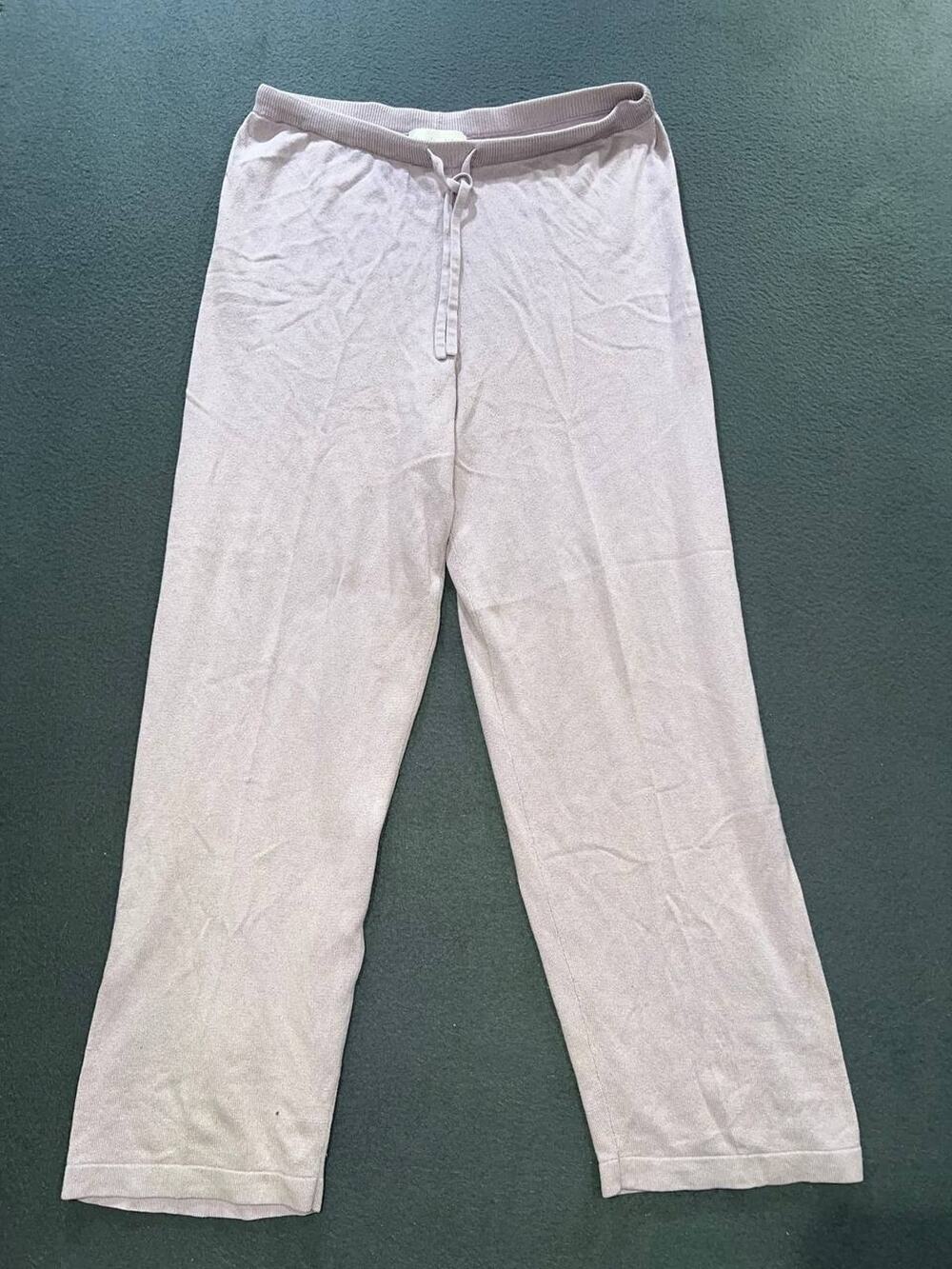 Bloomingdale's Cashmere Knit cashmere silk straight Pants Pockets L A010257 - Picture 1 of 7